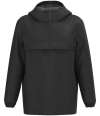 NS616 Native Spirit Unisex Waterproof 1/4 Zip Windbreaker Black colour image